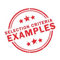 Selection Criteria Examples image 1