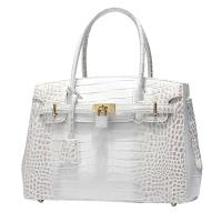 Crocodile skin handbag purse tote bag belt image 1
