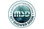 Sliding glass shower doors logo