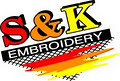 S&K Embroidery logo