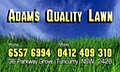 Adam's Quality Lawn Care logo