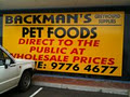 BACKMANS GREYHOUND SUPPLIES - PET FOODS logo