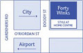 Forty Winks Alexandria logo